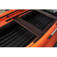 Лодка моторная килевая Kitt Boats 350 НДНД ФАЛЬШБОРТ оранжево-черный